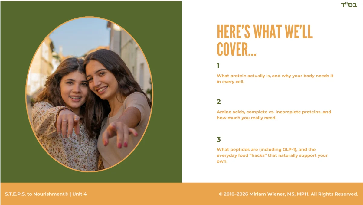 Unit 4 slide: what the protein unit covers
