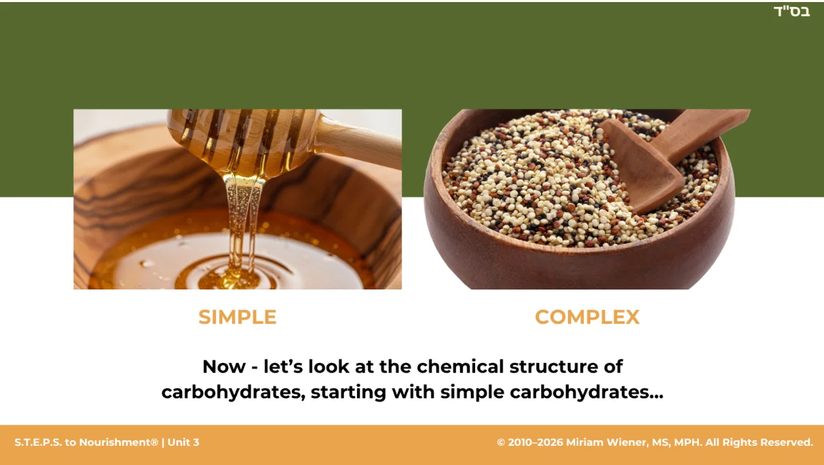 Unit 3 slide: simple versus complex carbohydrates