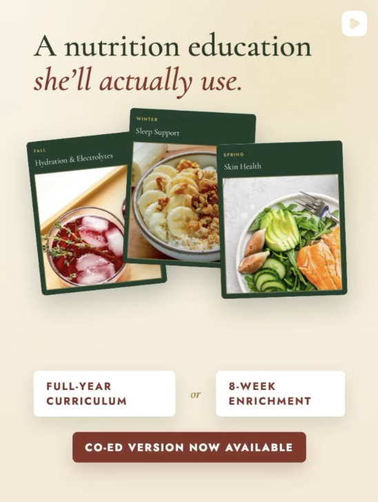 Evidence-based nutrition curriculum